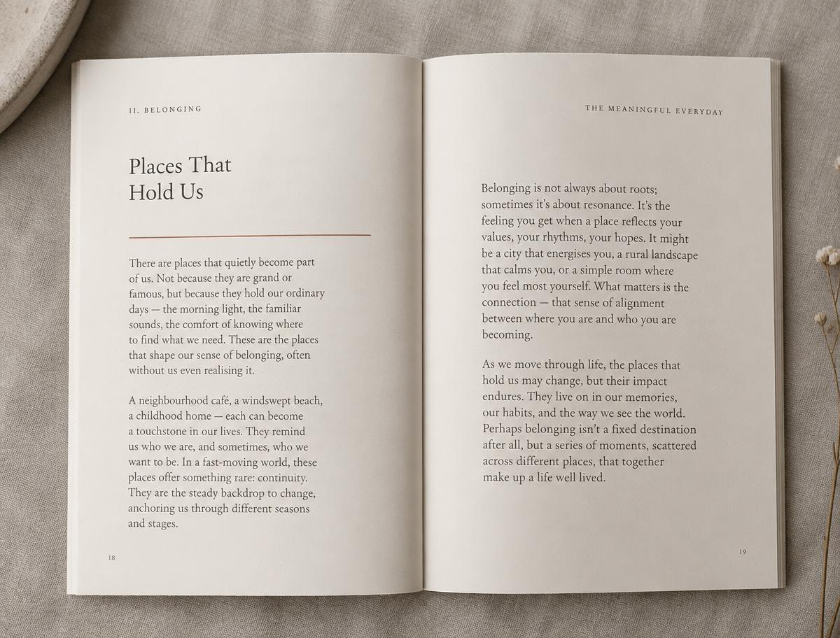 An open Calm Theory guide showing the introduction and meditation instructions